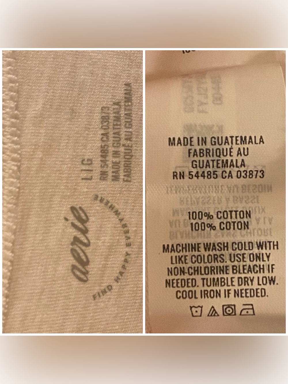 AERIE 100% Cotton Crewneck Short Sleeve T-Shirt in White - L - Picture 10 of 10